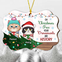 Personalized Christmas Gift For Cat Lover Your Ornaments Are History Benelux Ornament 28701 thumb 1