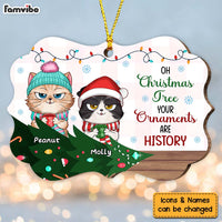 Personalized Christmas Gift For Cat Lover Your Ornaments Are History Benelux Ornament 28701 thumb 1