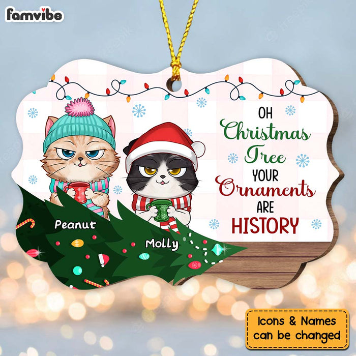 Personalized Christmas Gift For Cat Lover Your Ornaments Are History Benelux Ornament 28701 1