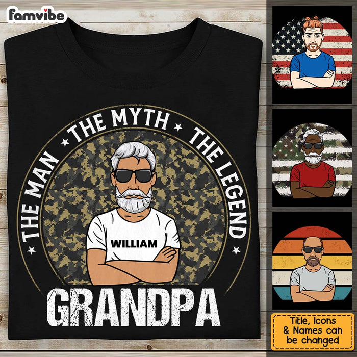 Personalized Grandpa The Man The Myth The Legend Shirt - Hoodie - Sweatshirt 28702 1