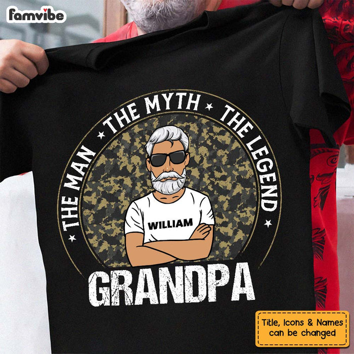 Personalized Grandpa The Man The Myth The Legend Shirt - Hoodie - Sweatshirt 28702 1