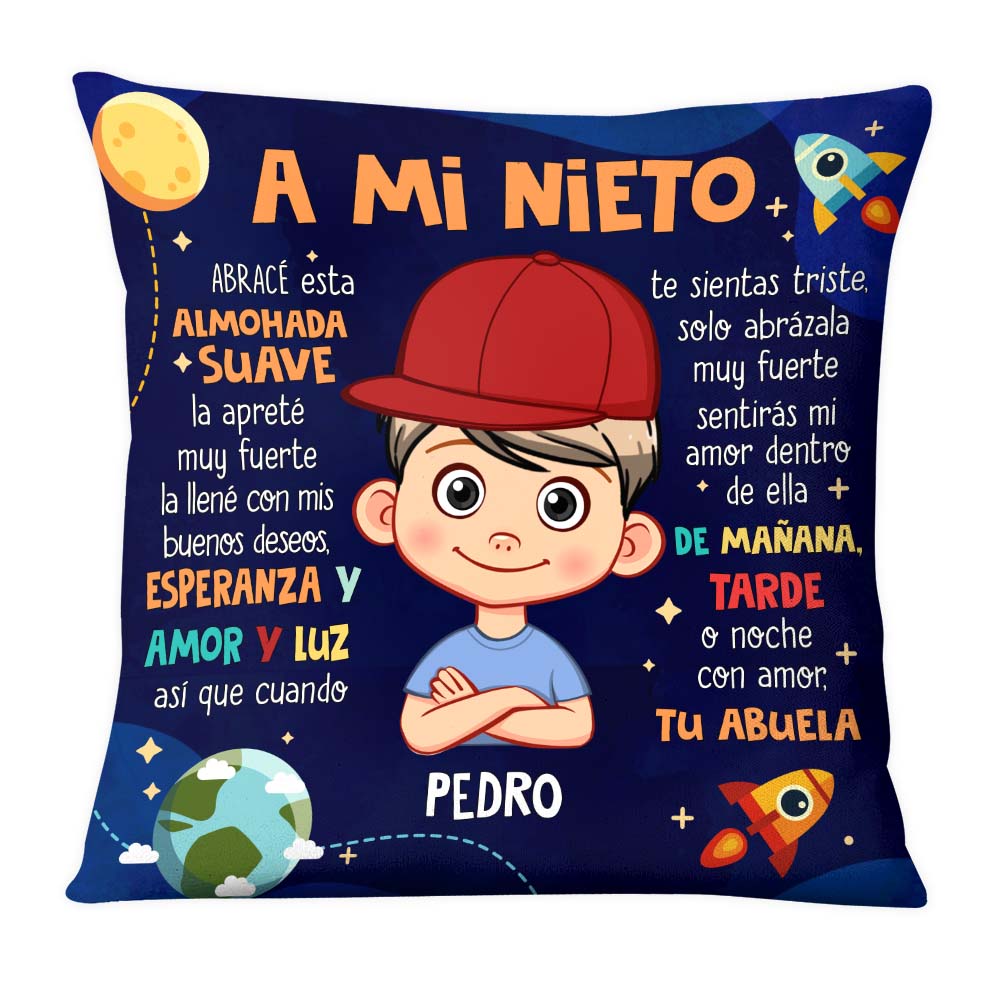 Personalized Gift For Grandson Spanish Pillow 28712 Primary Mockup