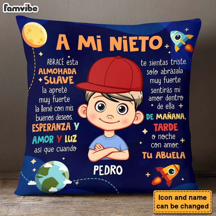 Personalized Gift For Grandson Spanish Pillow 28712 1