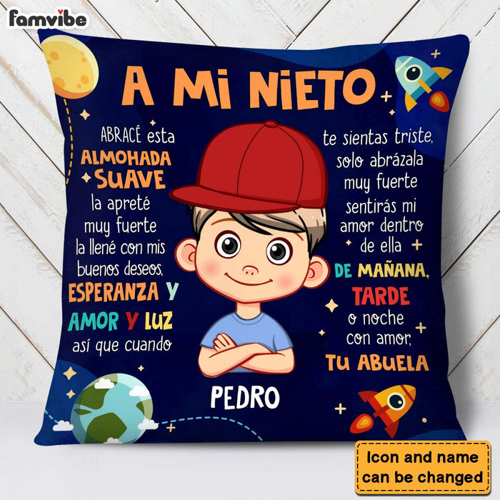 Personalized Gift For Grandson Spanish Pillow 28712 1