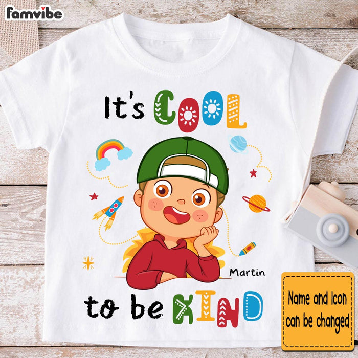 Personalized Gift For Grandson It's Cool To Be Kind Kid T Shirt 28713 1
