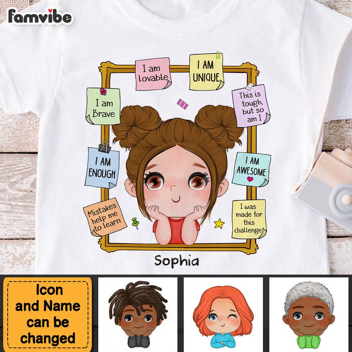 Personalized Gift For Granddaughter Positive Self-Talk Kid T Shirt 28714 1