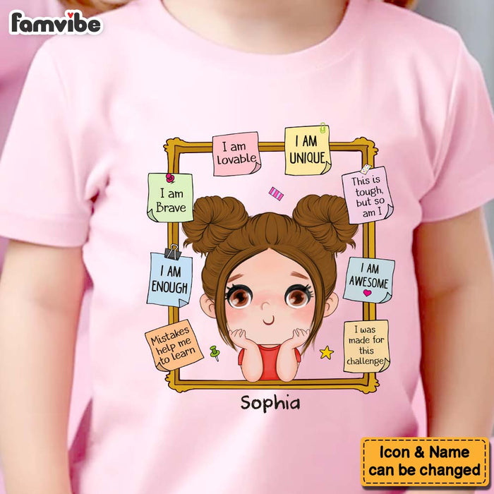 Personalized Gift For Granddaughter Positive Self-Talk Kid T Shirt 28714 1