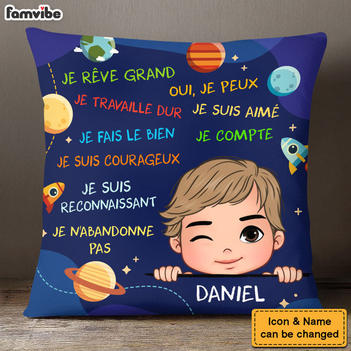 Personalized I Dream Big Grandson France Pillow 28216 28717 1