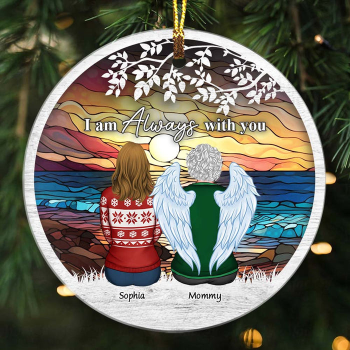Personalized Memorial Gift I Am Always With You Circle Ornament 28719 1