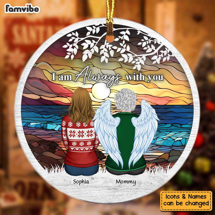 Personalized Memorial Gift I Am Always With You Circle Ornament 28719 1