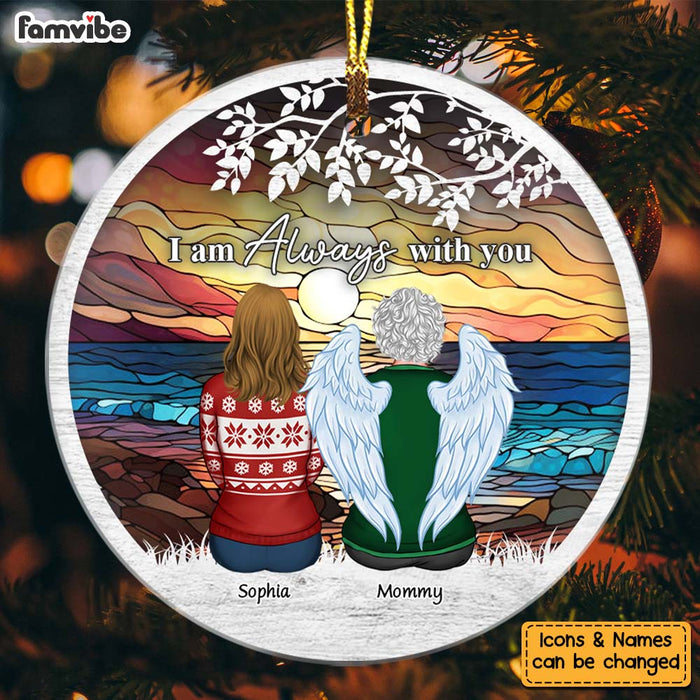 Personalized Memorial Gift I Am Always With You Circle Ornament 28719 1