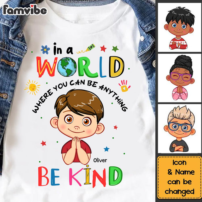 Personalized Gift For Grandson Be Kind Spread Kindness Kid T Shirt 28720 1