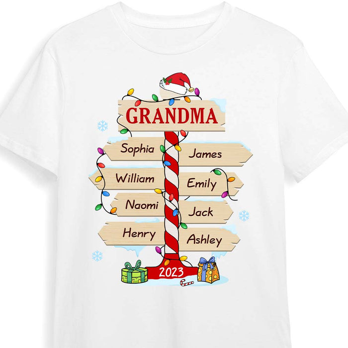 Personalized Gift For Grandma Christmas Post Sign Shirt - Hoodie - Sweatshirt 28723 1