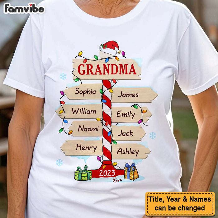 Personalized Gift For Grandma Christmas Post Sign Shirt - Hoodie - Sweatshirt 28723 1