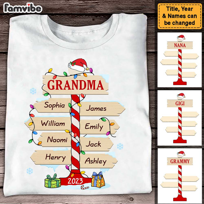 Personalized Gift For Grandma Christmas Post Sign Shirt - Hoodie - Sweatshirt 28723 1