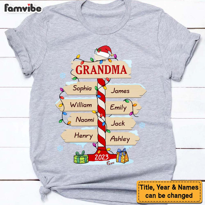 Personalized Gift For Grandma Christmas Post Sign Shirt - Hoodie - Sweatshirt 28723 1