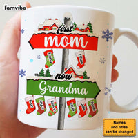 Personalized Gift For Grandma First Mom Now Grandma Christmas Mug 28732 thumb 1
