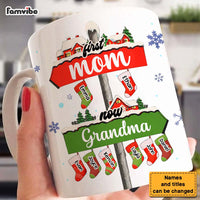 Personalized Gift For Grandma First Mom Now Grandma Christmas Mug 28732 thumb 1