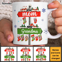 Personalized Gift For Grandma First Mom Now Grandma Christmas Mug 28732 thumb 1