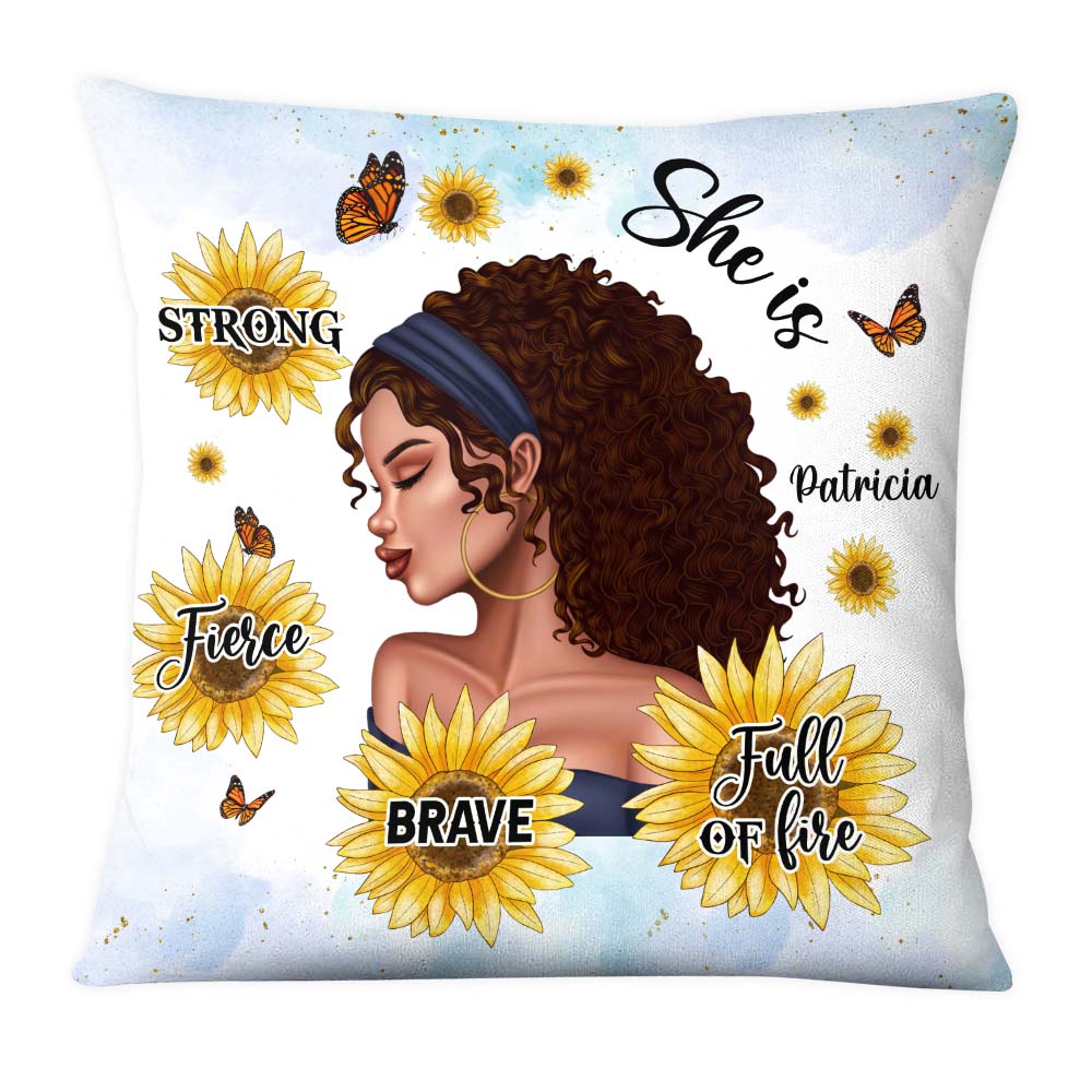 Personalized Gift For BWA Daughter She Is Strong Pillow 28734 Primary Mockup