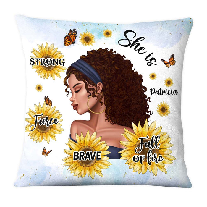 Personalized Gift For BWA Daughter She Is Strong Pillow 28734 1