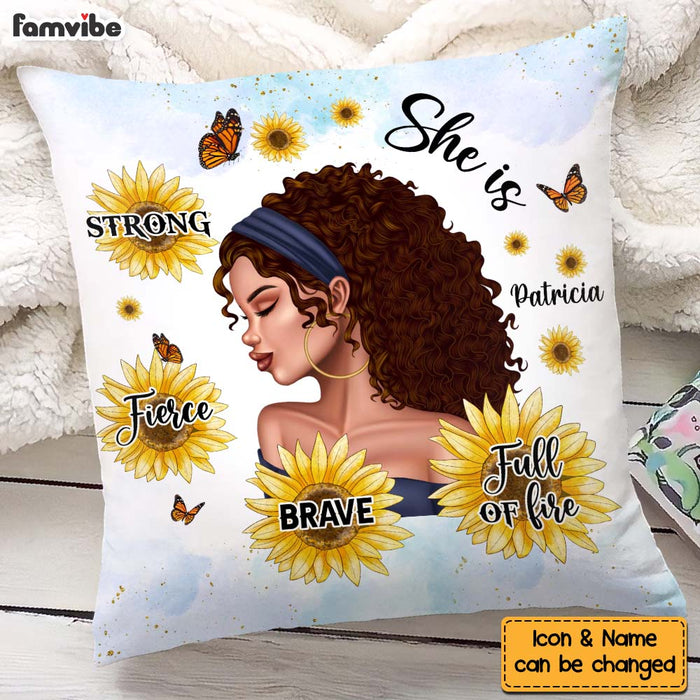Personalized Gift For BWA Daughter She Is Strong Pillow 28734 1