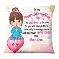 Personalized Gift For Granddaughter Heart For You Pillow 28739 thumb 1