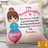 Personalized Gift For Granddaughter Heart For You Pillow 28739 thumb 1