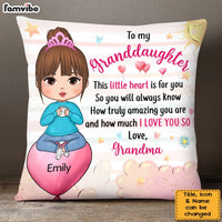 Personalized Gift For Granddaughter Heart For You Pillow 28739 thumb 1