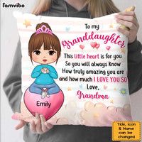 Personalized Gift For Granddaughter Heart For You Pillow 28739 thumb 1