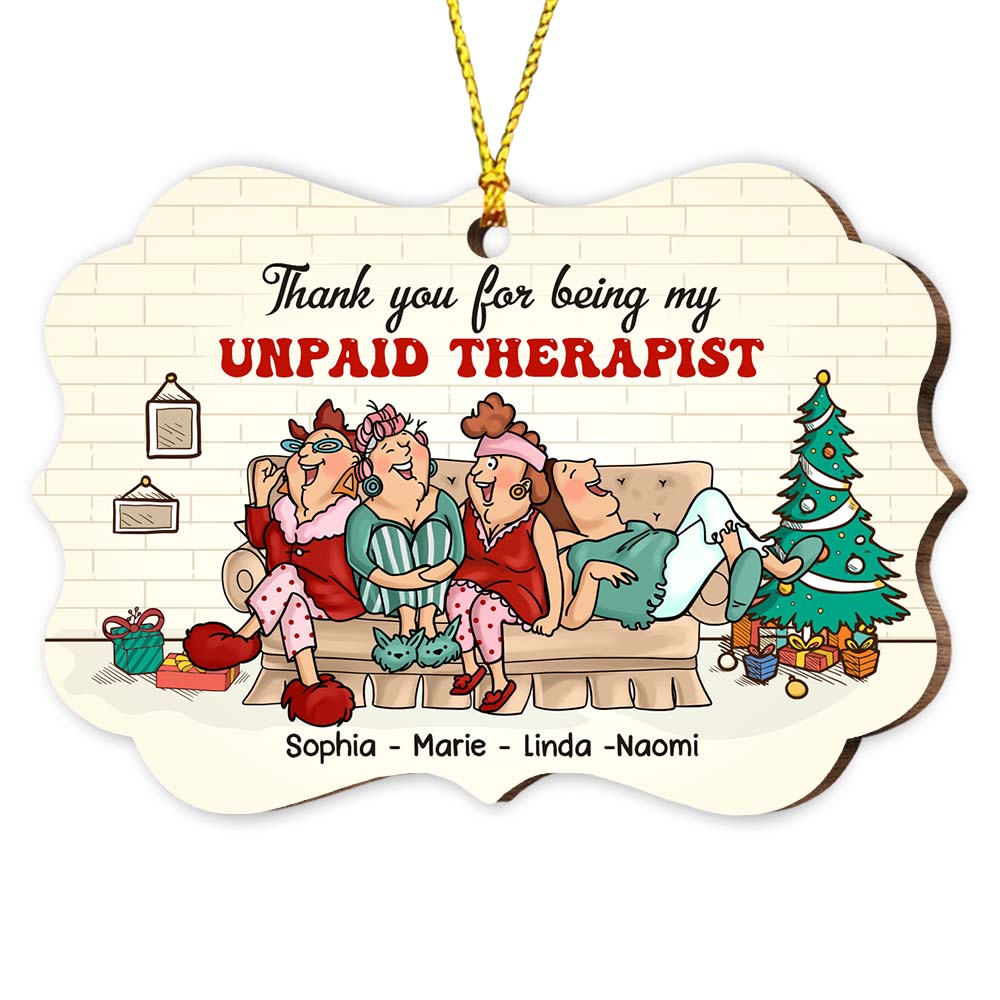 Personalized Christmas Gift For Friends Unpaid Therapist Benelux Ornament 28743 Primary Mockup