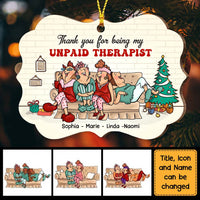 Personalized Christmas Gift For Friends Unpaid Therapist Benelux Ornament 28743 thumb 1