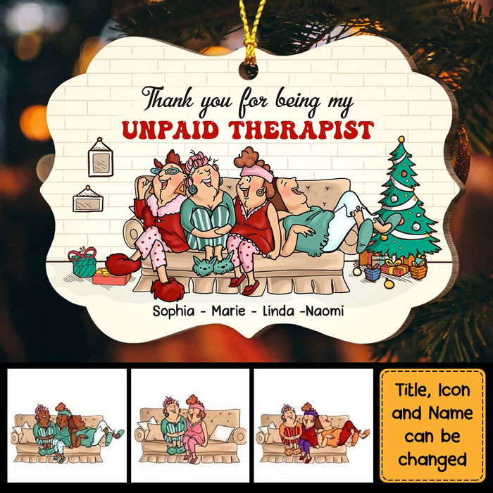 Personalized Christmas Gift For Friends Unpaid Therapist Benelux Ornament 28743 1