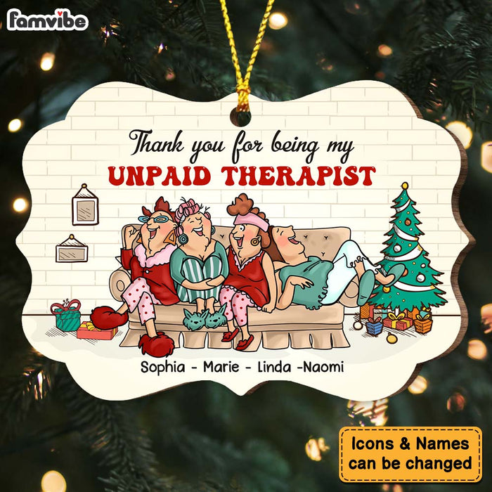 Personalized Christmas Gift For Friends Unpaid Therapist Benelux Ornament 28743 1