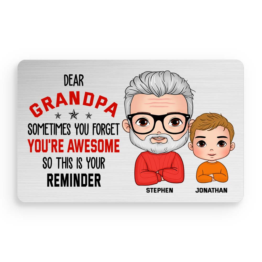 Personalized Gift For Grandpa Thank You Grandparent Wallet Card 28757 Primary Mockup