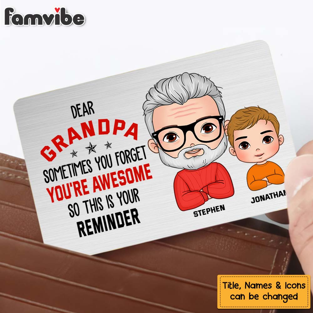 Personalized Gift For Grandpa Thank You Grandparent Wallet Card 28757 Primary Mockup