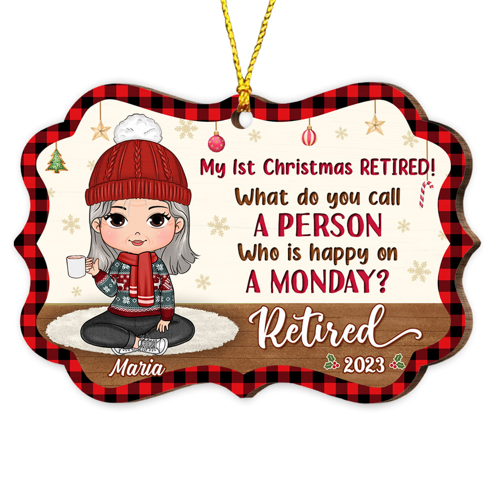 Personalized Gift For Grandma First Christmas Retired Benelux Ornament 28758 Primary Mockup