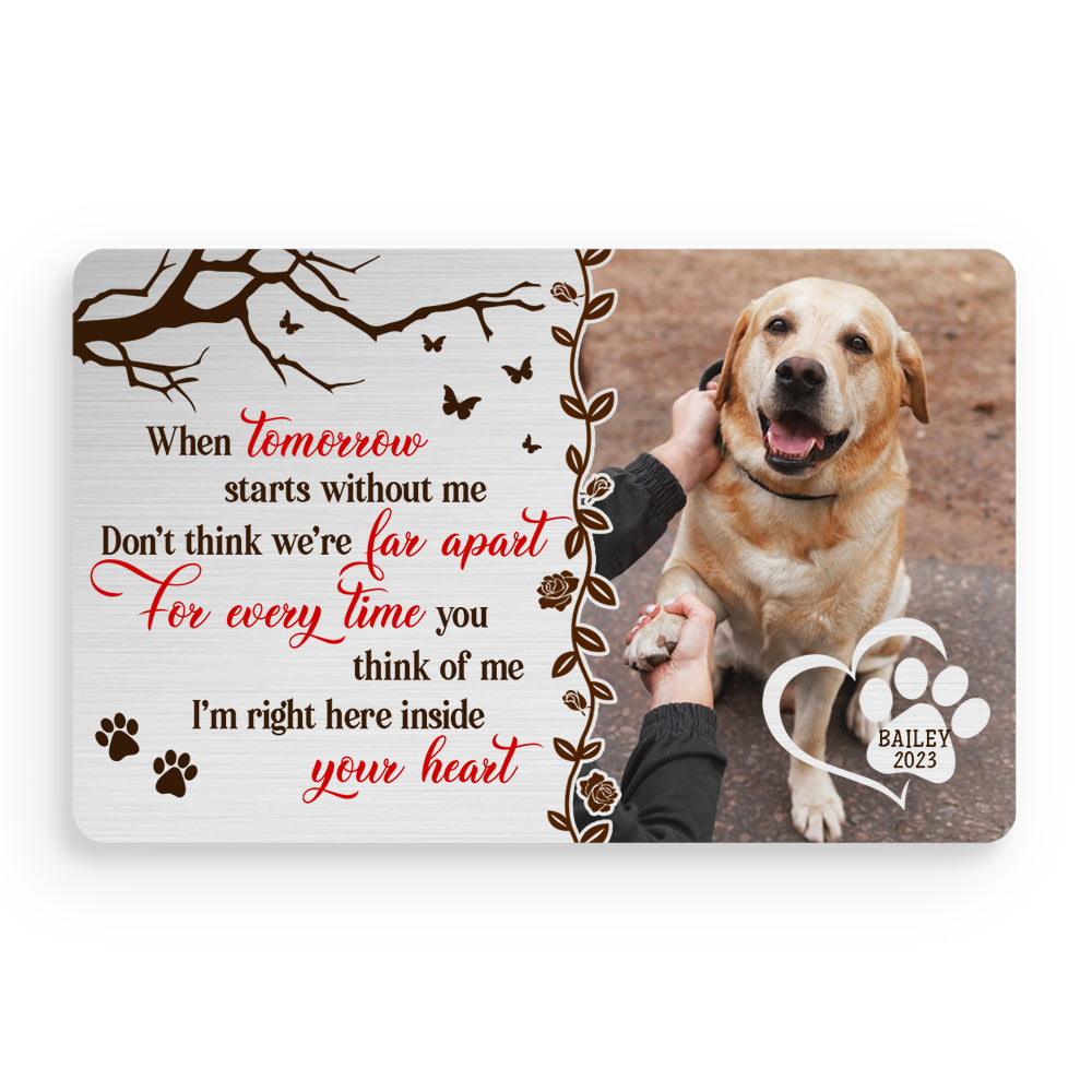 Personalized Dog Memorial Gift For Loss Of Dog Custom Photo Wallet Card 28759 Primary Mockup