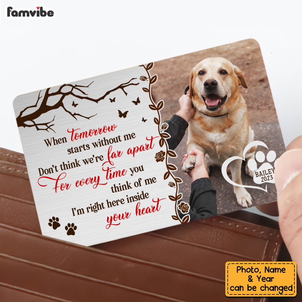 Personalized Dog Memorial Gift For Loss Of Dog Custom Photo Wallet Card 28759 Primary Mockup