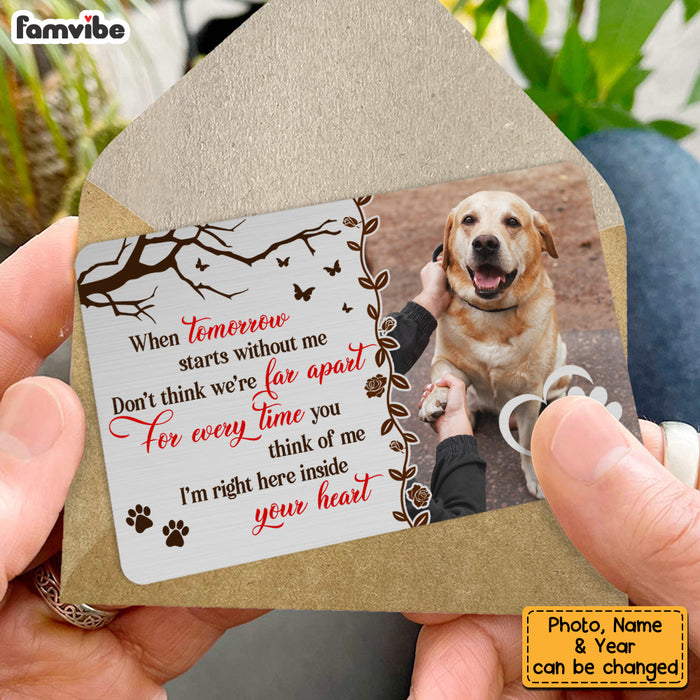 Personalized Dog Memorial Gift For Loss Of Dog Custom Photo Wallet Card 28759 1