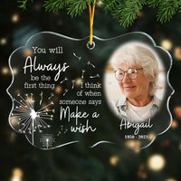Personalized Memorial Gift Upload Photo First Thing I Think Benelux Ornament 28760 thumb 1