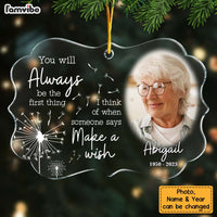 Personalized Memorial Gift Upload Photo First Thing I Think Benelux Ornament 28760 thumb 1