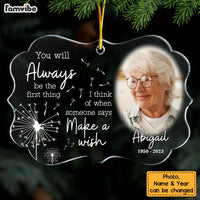 Personalized Memorial Gift Upload Photo First Thing I Think Benelux Ornament 28760 thumb 1