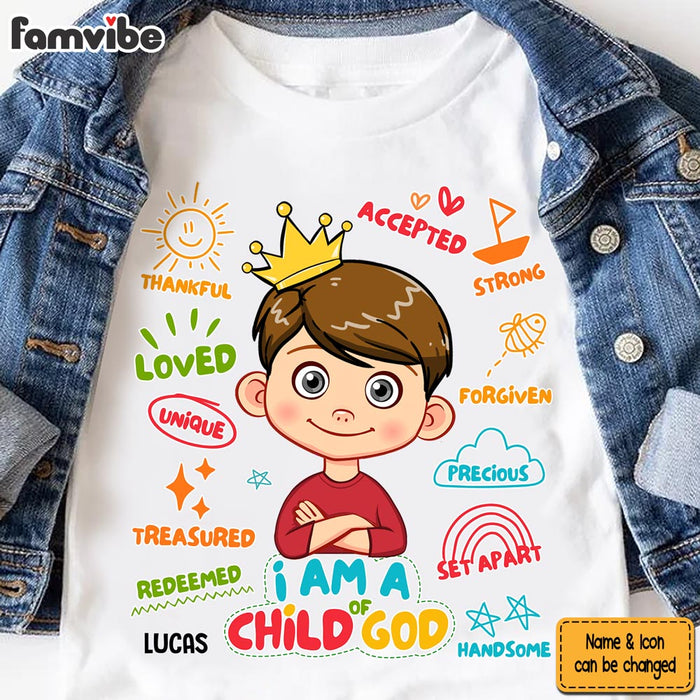 Personalized Gift For Grandson Child Of God Kid T Shirt 28762 1