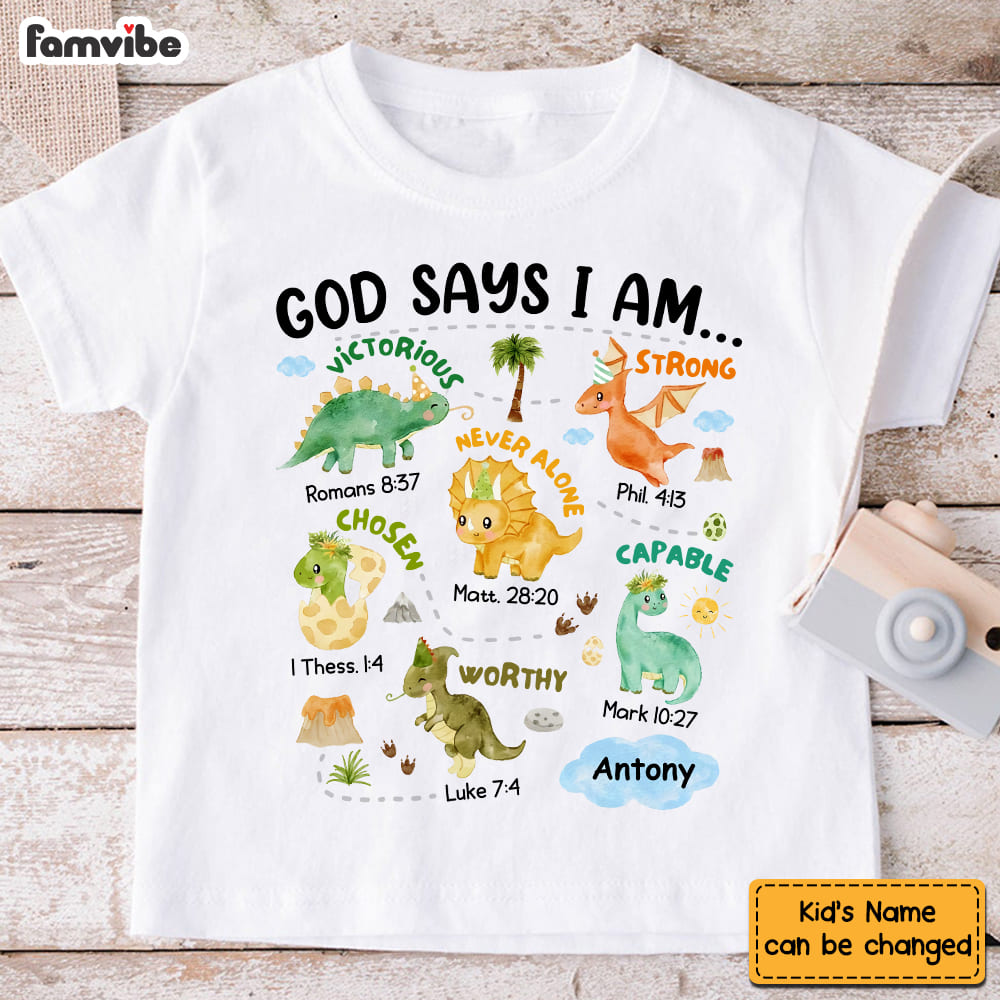 Personalized Gifts For Grandson Dinosaur I Am Kid T Shirt 28763 Mockup 2