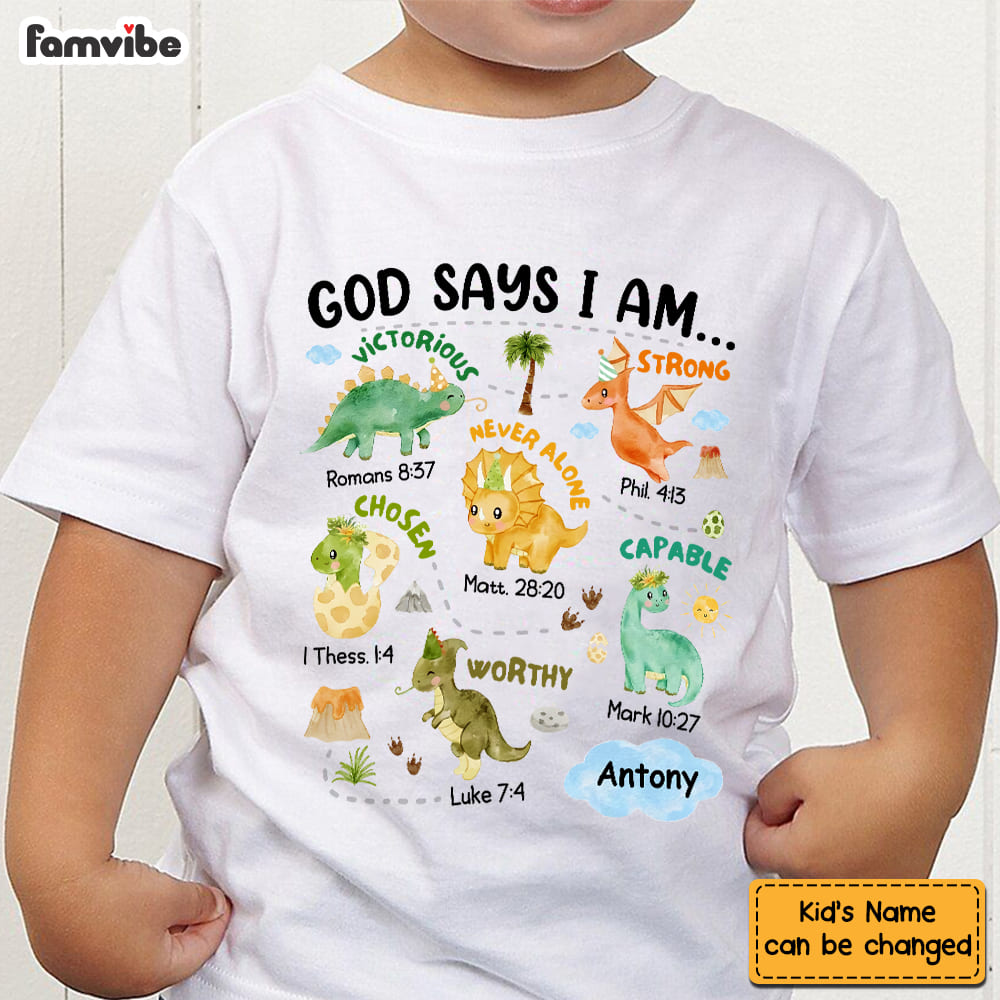 Personalized Gifts For Grandson Dinosaur I Am Kid T Shirt 28763 Mockup 2