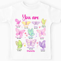 Personalized Gift For Granddaughter You Are Butterflies Kid T Shirt 28769 thumb 1