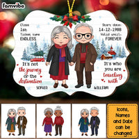 Personalized Christmas Gift For Couple Love Train Ticket Benelux Ornament 28776 thumb 1