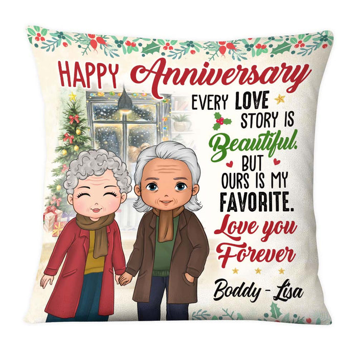 Personalized Anniversary Christmas Gift For Old Couple Pillow 28779 1