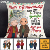 Personalized Anniversary Christmas Gift For Old Couple Pillow 28779 thumb 1